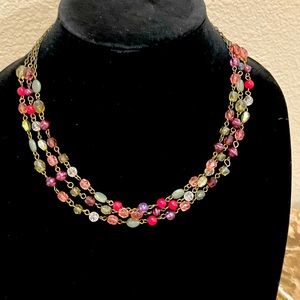 2 FOR $12       Necklace, colorful three strands with extender